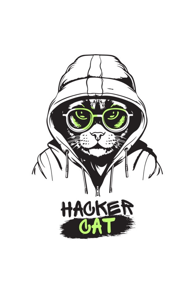 Hacker cat oversized classic T-shirt