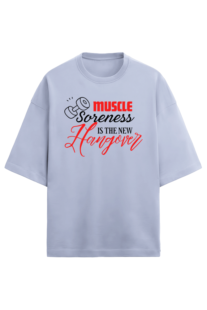 MUSCLE typography oversized t-shirt