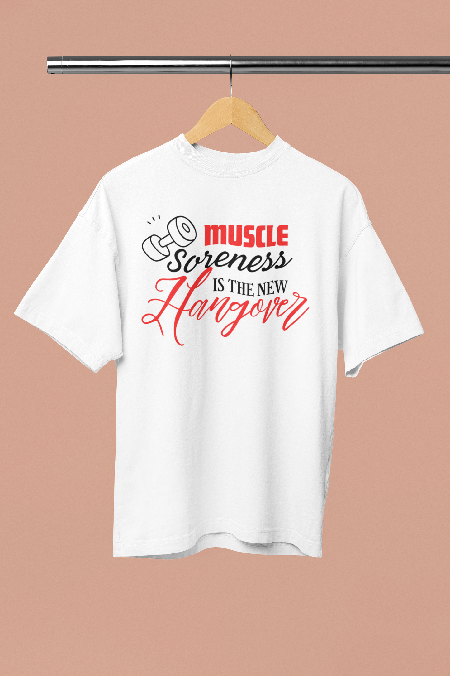 MUSCLE typography oversized t-shirt