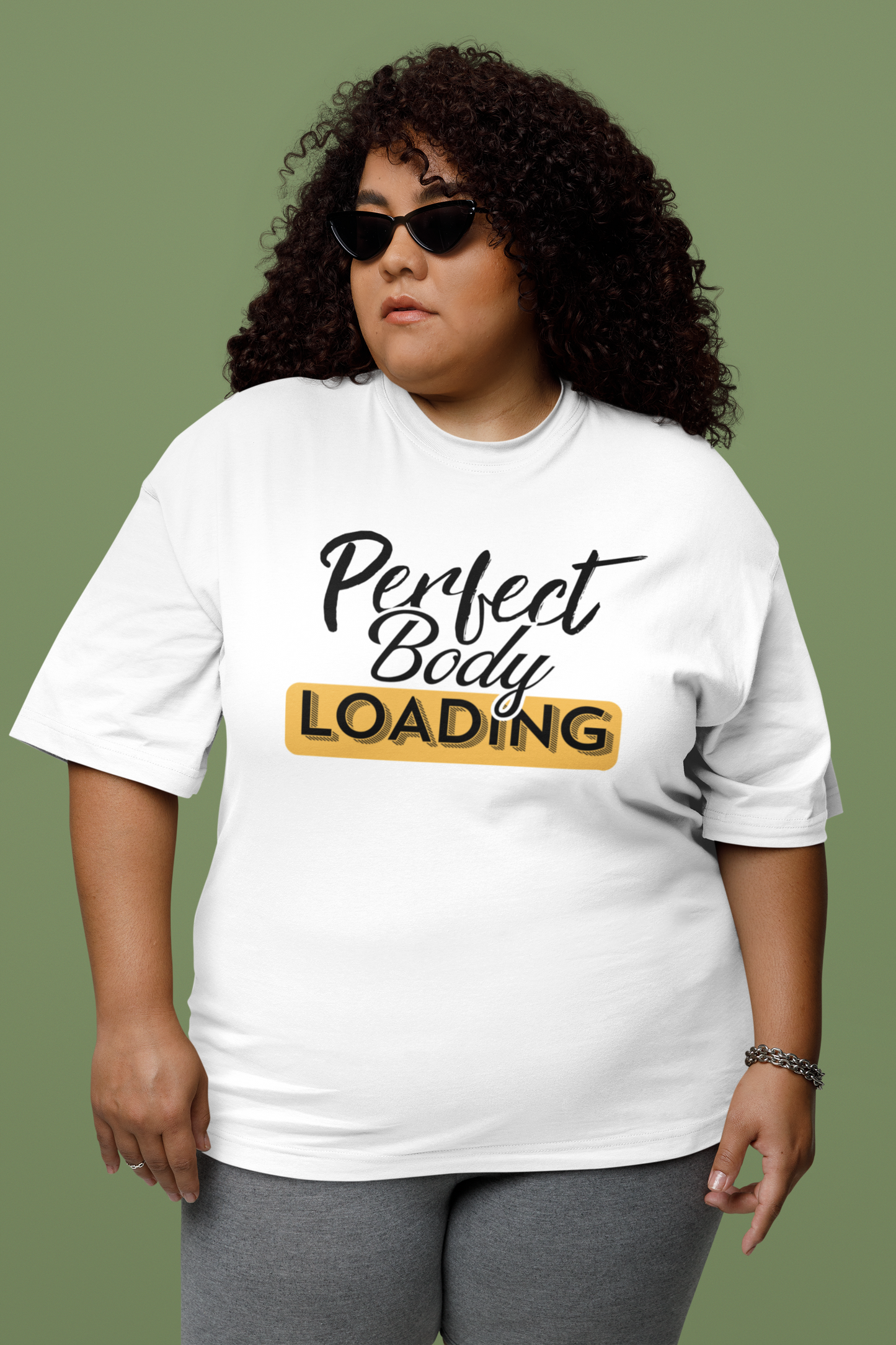 Perfect body typography oversized t-shirt