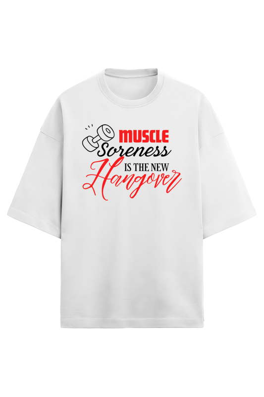 MUSCLE typography oversized t-shirt