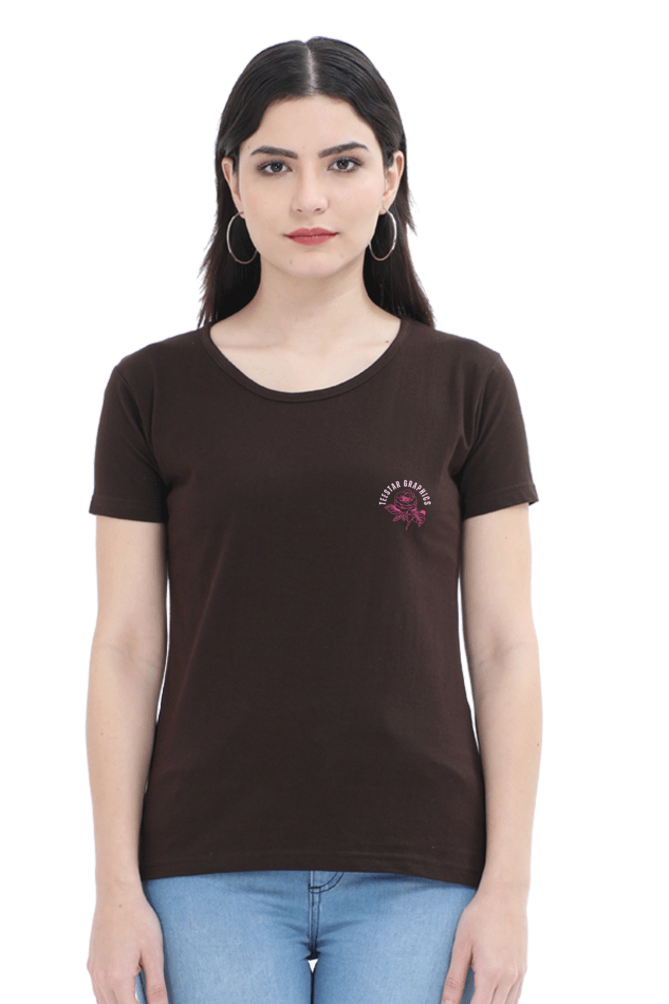 Cotton round neck half sleeve regular T-shirt