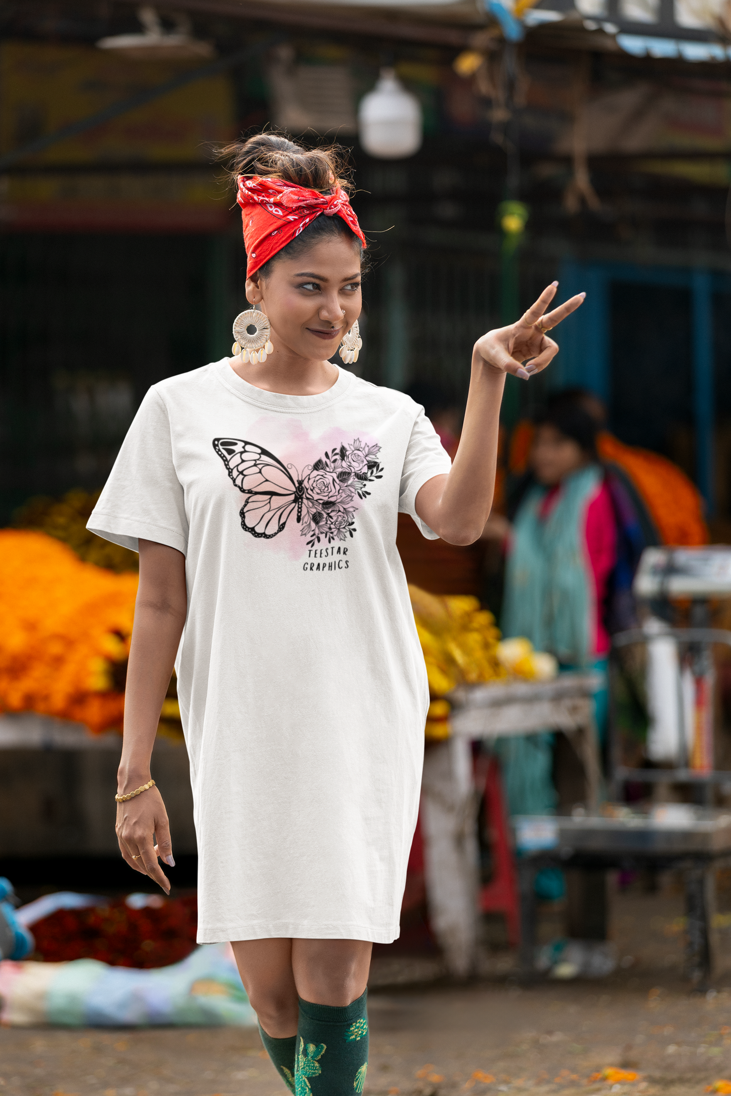 Butterfly Tshirt dress