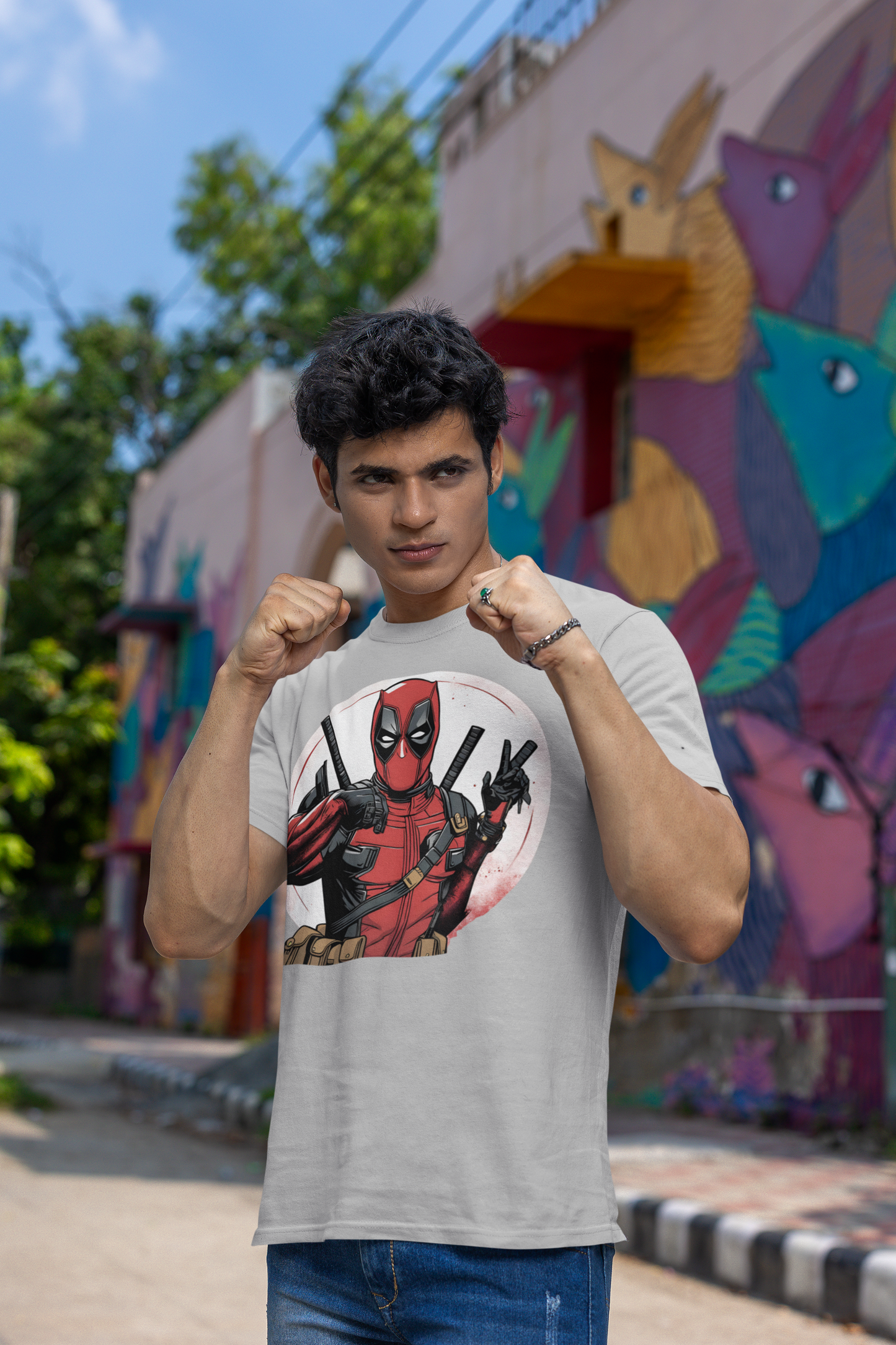 Deadpool round neck regular tshirt