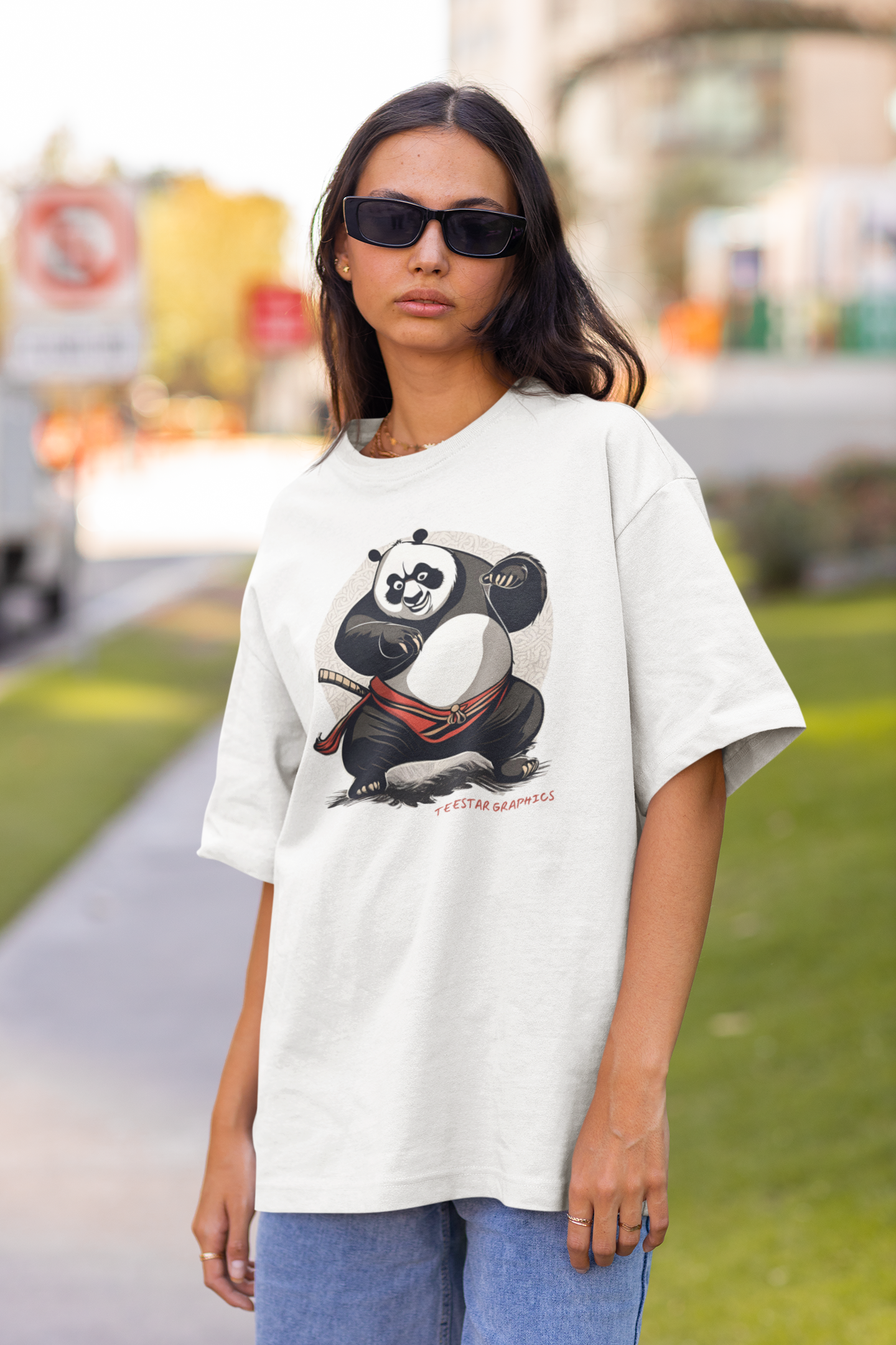 Unisex oversized panda tshirt