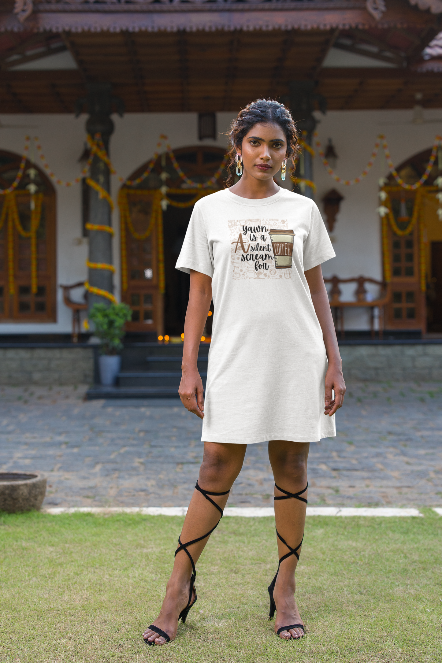 Coffee Tshirt dress